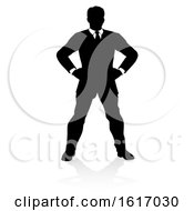 Poster, Art Print Of Business Person Silhouette On A White Background