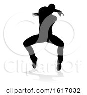 Street Dance Dancer Silhouette On A White Background