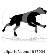 Dog Silhouette Pet Animal On A White Background by AtStockIllustration