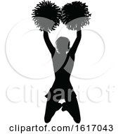 Cheerleader Silhouette by AtStockIllustration