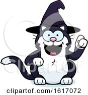 Poster, Art Print Of Cartoon Witch Cat With An Idea