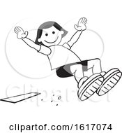 Poster, Art Print Of Girl Doing A Field Day Sports Long Jump