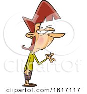 Clipart Of A Cartoon Angry White Woman Holding The Last Straw Royalty Free Vector Illustration