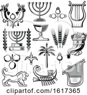 Poster, Art Print Of Black And White Jewish Icons