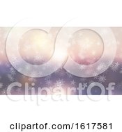 Poster, Art Print Of Christmas Background Of Snowflakes And Stars