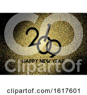 Poster, Art Print Of Gold Glitter Happy New Year Background