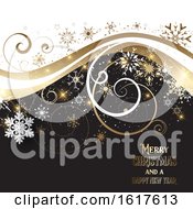Poster, Art Print Of Elegant Gold And Black Christmas Background
