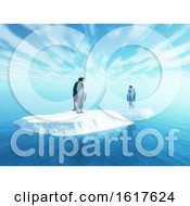 Poster, Art Print Of 3d Penguins On Floating Ice