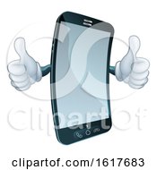 Poster, Art Print Of Mobile Cell Phone Mascot Cartoon Character