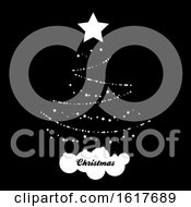 Abstract Christmas Tree White Silhouette