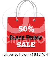 Black Friday Sale Shopping Turkey Bird Over A Sign