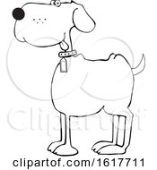 Poster, Art Print Of Cartoon Happy Black And White Dog