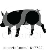 Poster, Art Print Of Pig Silhouette Farm Animal