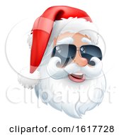 Poster, Art Print Of Cool Santa Claus Christmas Cartoon In Sunglasses
