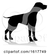 Dog Silhouette Pet Animal On A White Background