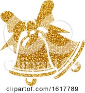 Poster, Art Print Of Golden Glitter Christmas Bells