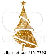 Golden Glitter Christmas Tree