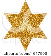 Poster, Art Print Of Golden Glitter Christmas Star