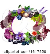 Poster, Art Print Of Frame With Purple Foods