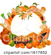 Poster, Art Print Of Frame With Orange Foods