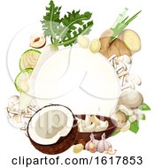 Poster, Art Print Of Frame With White Foods