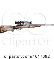 Hunting Rifle With A Scope