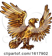 Poster, Art Print Of Sketched Gold Eagle