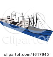 Poster, Art Print Of Vintage Cargo Ship