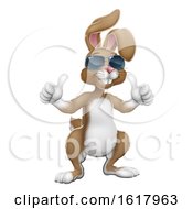 Easter Bunny Cool Rabbit Cartoon Giving Thumbs Up