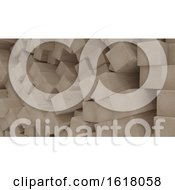 Poster, Art Print Of Render Of 3d Construction Timber Beams And Planks