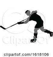 Poster, Art Print Of Hockey Player Sports Silhouettes