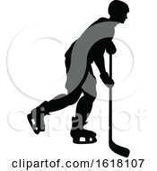 Poster, Art Print Of Hockey Player Sports Silhouettes