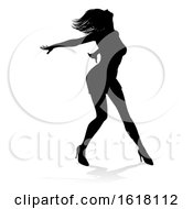 Dance Dancer Silhouette On A White Background