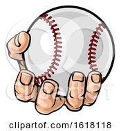 Poster, Art Print Of Hand Holding Baseball Ball