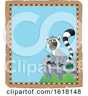 Poster, Art Print Of Parchment Lemur Border
