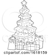 Poster, Art Print Of Christmas Tree With Gifts