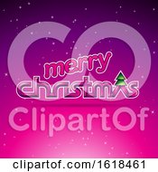 Merry Christmas Greeting In Magenta