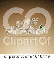 Merry Christmas Greeting In Beige by cidepix