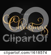 Poster, Art Print Of Glittery Christmas And New Year Background