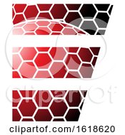 Poster, Art Print Of Red Honeycomb Pattern Letter E