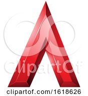 Poster, Art Print Of Red Geometric Letter A