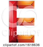 Poster, Art Print Of Red And Orange Pyramid Like Letter E