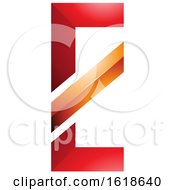 Poster, Art Print Of Red And Orange Letter E