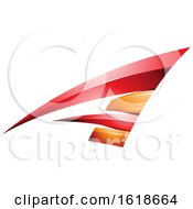 Poster, Art Print Of Red And Orange Flying Letter A