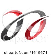 Poster, Art Print Of Red And Black Double Letter A