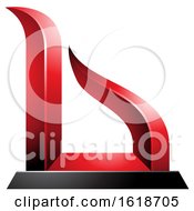 Poster, Art Print Of Red And Black Bow Like Embossed Letter B