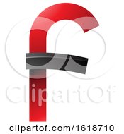 Poster, Art Print Of Red And Black Curvy Letter F