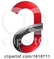 Poster, Art Print Of Red And Black Curvy Letter A