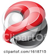 3d Red And Black Glossy Sphere by cidepix