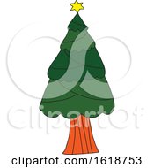 Poster, Art Print Of Evergreen Topped Witha Christmas Star